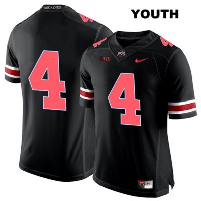 Youth NCAA Ohio State Buckeyes Chris Chugunov #4 College Stitched No Name Authentic Nike Red Number Black Football Jersey EF20A23IR